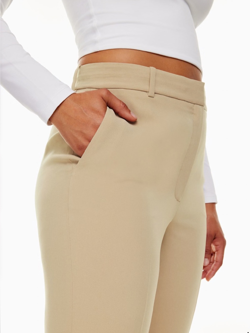 Babaton Publish Flare High-Rise Trousers Pants in Gold Camel
